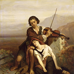 Comfort in Grief, c. 1852 (oil on panel)