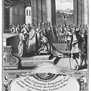 The Coronation of Charles the Bald in 875 (engraving)