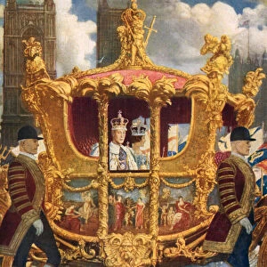 Coronation of King George VI (colour litho)