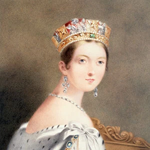 Coronation Portrait of Queen Victoria, 1838 (etching)