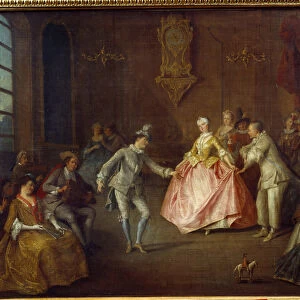 Before the costume ball. Painting by Nicolas Lancret (1690-1743), 18th century