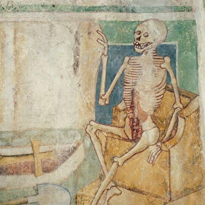 The Dance of Death: Death by the open tomb, 1490 (fresco)