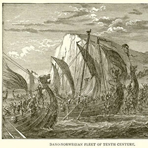 Dano-Norwegian Fleet of Tenth Century (engraving)