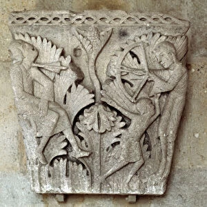 The death of Cain (carved capital)