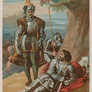 The Death of the Chevalier de Bayard (chromolitho)