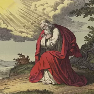 The Death of Moses (colour litho)