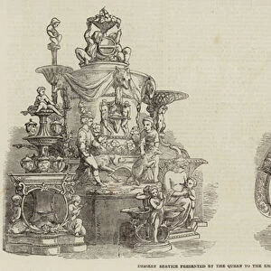 Dessert Service presented by the Queen to the Emperor of Austria (engraving)