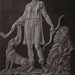 Diana, Wedgwood jasperware bas-relief or tablet designed by Camillo Pacetti (autotype)
