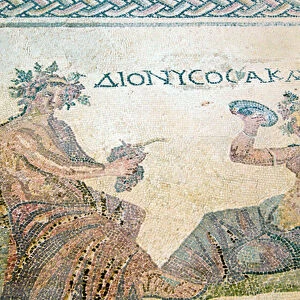 Dionysus counseling the nymph Akme, House of Dionysos, Paphos, Cyprus (mosaic)