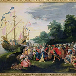 The Disembarkation of Cleopatra (69-30 BC) at Tarsus (oil on panel)