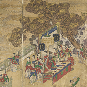 Dongwanggong, detail from The Banquet of Seowangmo, c. 1800 (ink, color and gold on silk)