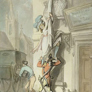 The Elopement, 1792 (w / c with pen & ink over graphite on paper)