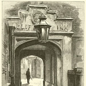 Entrance to Cliffords Inn, Fleet Street (engraving)