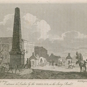 Entrance to London by the Obelisk in the Surrey Road (engraving)