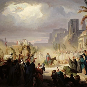 The Entry of Christ into Jerusalem (oil on canvas)
