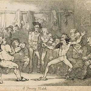A fencing match (engraving)