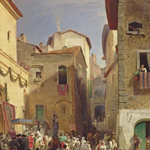 Festival of Our Lady at Gennazzano, Roman Campagna, Italy, 1865 (oil on canvas)