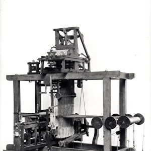 First fully automated loom invented by Jacques de Vaucanson (1709-82) c. 1745 (b / w photo)