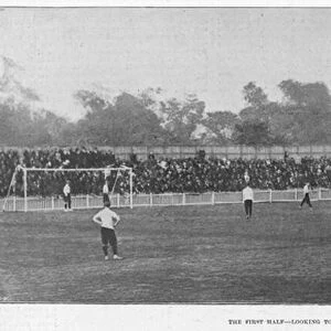 The First Half - Looking Towards Spurs Goal, 1899 (b / w photo)