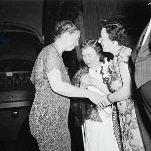 First Lady Eleanor Roosevelt with Helen Keller, USA, c. 1936 (b/w photo)