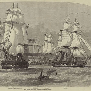 The Flying Squadron entering Plymouth Sound (engraving)