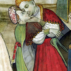 The Fountain of Life, detail of a couple embracing, 1418-30 (fresco)