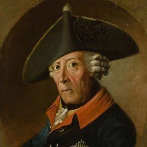 Frederick II the Great of Prussia, (oil on panel)