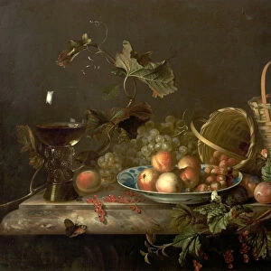Fruit Piece with Wine Glass, 1692 (oil on canvas)