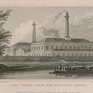 Gas works, near the Regents Canal (engraving)