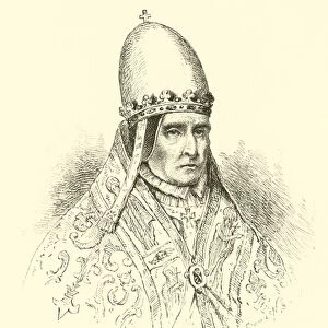 Gerbert, afterward Pope Sylvester II (engraving)