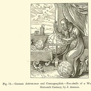 German Astronomer and Cosmographist (engraving)