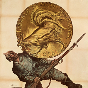 Give Your Gold to France to Fight for Victory, c. 1915 (colour litho)
