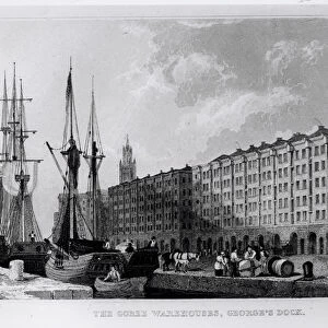 The Goree Warehouse, Georges Dock, Liverpool, engraved by H. Wallis, c. 1830