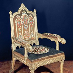 Gothic Armchair, c. 1830 (gilded beech)