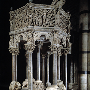 Gothic Art: marble pulpit, 1265-1268