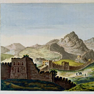 The Great Wall of China, from Le Costume Ancien et Moderne by Jules Ferrario