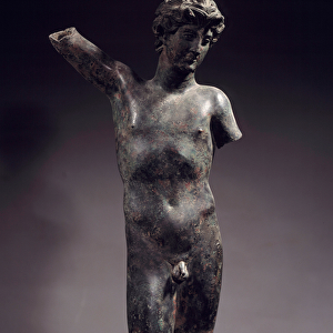 Greek Art: "Young Pan pourseur"Bronze sculpture from Cyzique