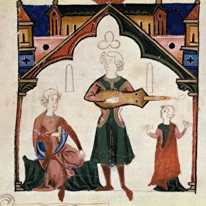 A group of poets and musicians (Miniature, 13th century)