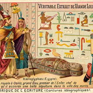Hieroglyphs, Ancient Egypt (chromolitho)