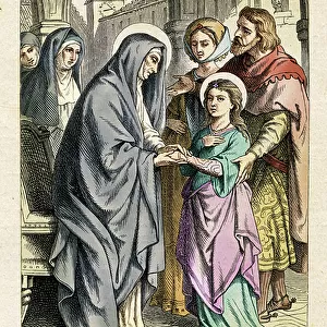 Hildegard of Bingen, c. 1900 (coloured engraving)