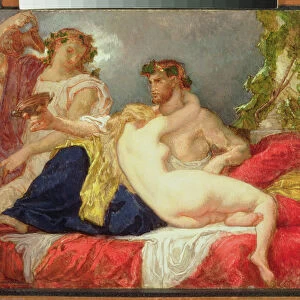 Horace and Lydia (oil on panel)