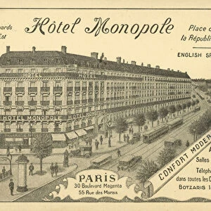 Hotel Monopole, Paris (litho)