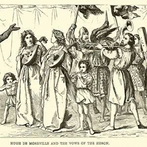 Hugh de Moreville and the Vows of the Heron (engraving)