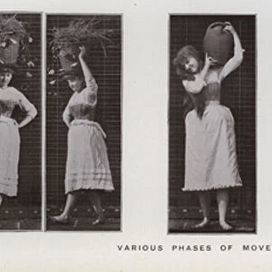 The Human Figure in Motion: Various phases of movement (b / w photo)