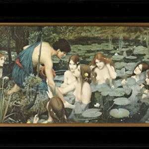 Hylas and the Nymphs (coloured print)