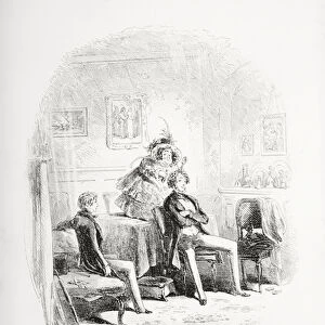 I make the acquaintance of Miss. Mowcher, illustration from David Copperfield
