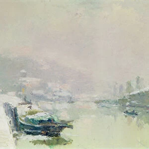 The Ile Lacroix under Snow, 1893 (oil on canvas)
