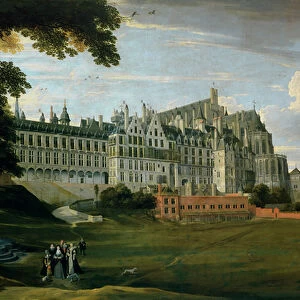 Infanta Isabella Clara Eugenia (1556-1663) Strolling in the grounds of the Palace in Brussels