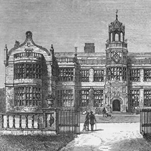 Ingestre Hall, Staffordshire, destroyed by Fire on Thursday, 12 October 1882 (engraving)