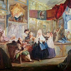 Interior of a Shop (oil on canvas)